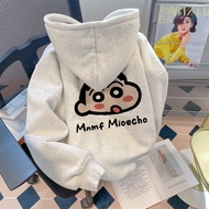 Quality Cartoon Crayon Shin Chan Hoodie Women New Style Thick Velvet Korean Edition Loose Winter Hoo