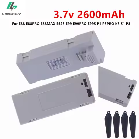 Original E88 Drone Battery For S1s RC Quadcopter FPV Spare Parts 3.7v 2600mAH Battery For E88 EVO E8