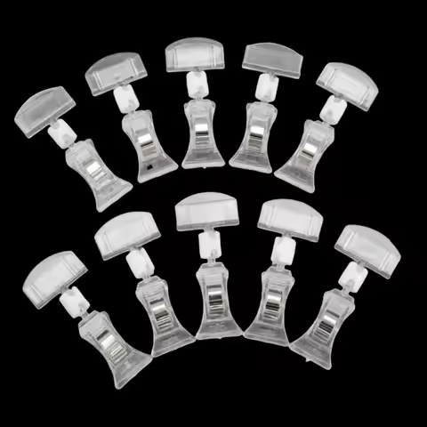 10pcs Merchandise Sign Clip Acrylic Price Tag Price Display Holders Tag Supermarket Sticker Price Ta