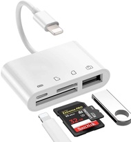 OTG Card Reader Lightning / Type-C to USB CF TF SD Card เปิดไฟล์ข้อมูล รูปภาพ VDO จาก USB Memory Car