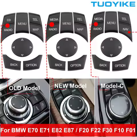 Car Console CIC iDrive Multi-media Nav Button For BMW 1 2 3 4 5 7 X1 X3 X4 X5 X6 E87 E90 E60 E84 E70
