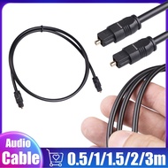 Kabel Audio Optik Digital 0.5M-3M Toslink Male To Male SPDIF MD DVD Kabel Serat Berlapis Emas untuk 