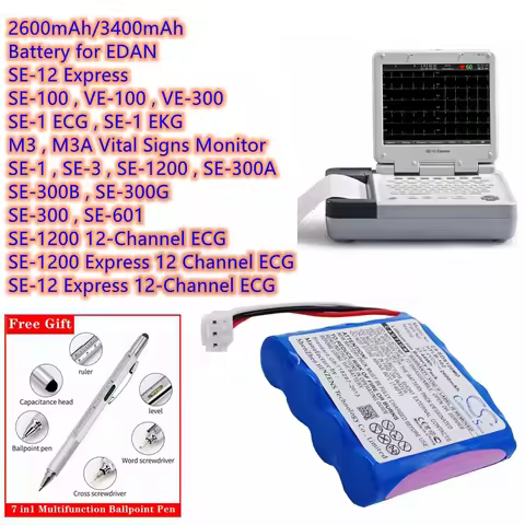 Medical Battery HYLB-102 for EDAN SE-12, SE-100, VE-100, VE-300, SE-1,SE-3,M3,M3A,,SE-1200,SE-300,SE