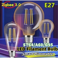 Mentol Filamen LED CCT Boleh Dimalapkan Pintar Zigbee 3.0 7W Pro ST64/A60/G95 E27 GL-B-002P/003P/004