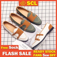 SCL British Style Rounded Toe Anti Slip Lofers Causal Lightweight Men's Shoes Big Size 38-48