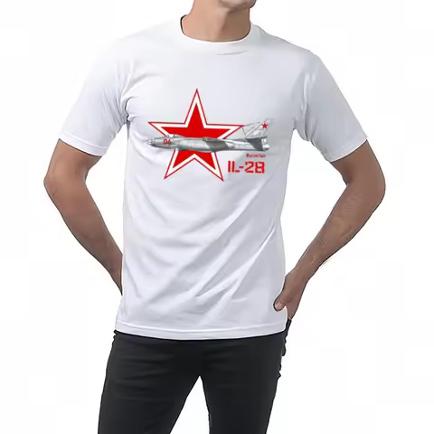 Soviet Air Force Ilyushin Il-28 Beagle Jet Bomber T-Shirt 100% Cotton O-Neck Summer Short Sleeve Sum