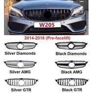 Mercedes W205 Mercy C Class Chrome Nose Grill Diamond AmgGTR