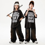 Street Dance Children's Trendy Clothing Summer Drum Performance Clothing Boys hiphop Children's Clot
