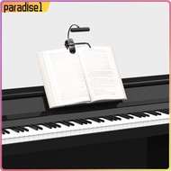 Music Stand Light Adjustable Clip-on Piano Light Rechargeable Piano Music Sheet Light 3 Light Color 