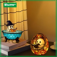 Ghost Bubble Bath Lamp Cute Ghost-Themed Night Light Color-Changing LED Mood Light for Bedside Bathr