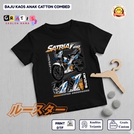 Children's Clothing, Latest Satria F150 FU Motorcycle Motif Children's T-Shirt, Free Name | GD GD GD