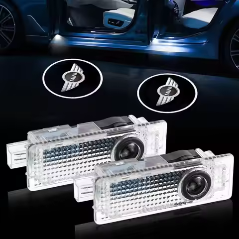 2Pcs Wireless Car Door Logo Welcome Lights Projector LED Decor For BMW Mini Cooper Countryman Clubma