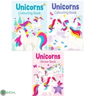 Unicorns Sticker Book/ Colouring Book (Alligaor)