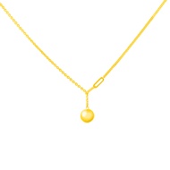 Citigems Golden Balle Necklace in 916 Gold