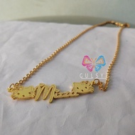 Gold TITANIUM FASHION Necklace FASHION Women INISIAL GOLD Layers Original Stainless-Codegm 02