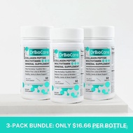 DrBioCare Collagen Peptide 3 bottle, Vitamin & Mineral, Contains Vitamin d3, Vitamin C, Probiotics, 