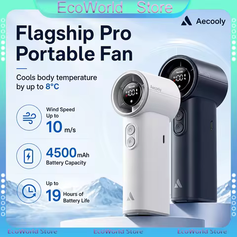 Aecooly PM02 Small Handheld Fan High Speed Strong Wind Pneumatic High Pressure Ice Fog Duct 20 Hour 