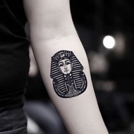 OhMyTat 埃及法老王 Pharaoh 刺青圖案紋身貼紙 (2 張)