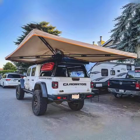 270 Degree Awning Car Driver Side 270 Awning Freestanding LED Light for SUV Van Truck Camper Vehicle