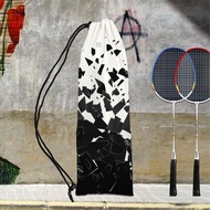 [Badminton Racket Bag] Sports Fashion Badminton Racket Bag Trendy New Style Racket Bag Washable Outdoor Drawstring Bag