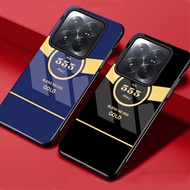 XIAOMI 14 5G, 14 PRO 5G Case Glossy Tempered Glass Back, Shiny 555 Print