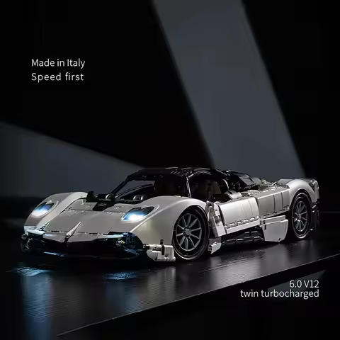 JD118 1:8 Utopia Hypercar Model Building Blocks sets Supercar 4688pcs MOC Technical Bricks toys for 