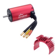 Replacement 3665 3500KV Waterproof Brushless Motor Shaft 5mm with Heat Sink Compatible with 1/10 RC 