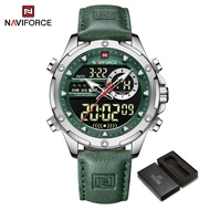 NAVIFORCE นาฬิกาผู้ชาย Sports นาฬิกา แท้ ผู้ชาย Waterproof Multifunctional Digital นาฬิกา ผู้ชายนาฬิกา นาฬิกา Leather Watches NF9208