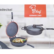 Die Casting Grill Pan 32cm Pressure Pan With Vacuum Glass Lid