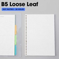 B5 Binder Paper 26 Holes Loose Leaf Paper 60 Sheets B5-26