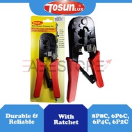 Tosunlux TH-568R 8P8C 6P6C 6P4C 6P2C | RJ-45 / RJ-12 / RJ-11 Plugs Modular Crimping Tool / Alat Keli