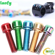 LANFY 6Pcs/Set Stem Bolts Stainless Steel Stems Screw Bolt Screw Bike Stem Bicycle Parts Durable MTB Bike Handlebar M5 x18mm blue/multicolor/gold