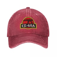 Retro CZ USA Pistol Logo Baseball Caps Unisex Distressed Washed Snapback Hat Guns Outdoor Running Go