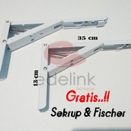 Engsel Lipat Meja 35Cm / Siku Lipat / Engsel Meja / Engsel Dinding