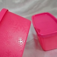 Pink mini square 2 pcs tupperware