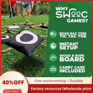 Giant Tic -Tac -Toe Outdoor Game Instant Setup, No Assembly Bean-Bag Toss Games Set,Giant -Yard Game