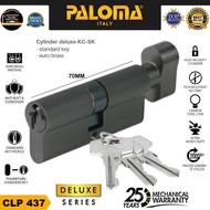 PALOMA CLP 437 Cylinder Knob 70mm 7cm Standard Key Brass Gunmetal Grey