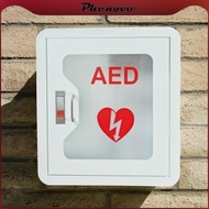 [Phenovo] Aed Cabinet Transparent Mounted Aed Storage Cabinet Storage Cabinet for Club