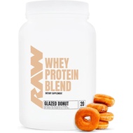 RAW Whey Protein Powder Blend, Glazed Donut (20 Servings) - Grass-Fed Microfiltered Protein Isolate 