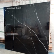 Granit hitam motif 60x60 Castle Black Serenity