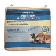 EMILY PETS PREMIUM WOOD FLAKES 4KG / NATURAL BEDDING FOR HAMSTER / CHINCHILLA / RABBIT / GUINEA PIG 