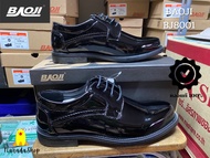 รองเท้าคัทชู ผู้ชาย BAOJI รุ่น BJ8001 หนังแก้ว ผูกเชือก 4 รู สินค้าที่ร้านเป็นของแท้ 100% BJ 8001 รองเท้าข้างราชการ