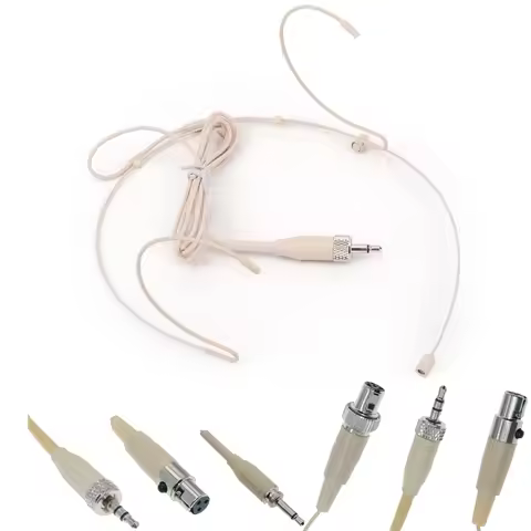New Mini Hidden Dual Ear Headset Microphone For Shure Sennheiser AKG MiPro Audio-Technica Wirelss Be