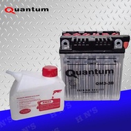 QUANTUM Motorcycle Battery QM3-3B ( YB3L-A ) with solution kit