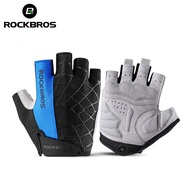 hotx【DT】 ROCKBROS Cycling Gloves Breathable Half Shockproof MTB Mountain
