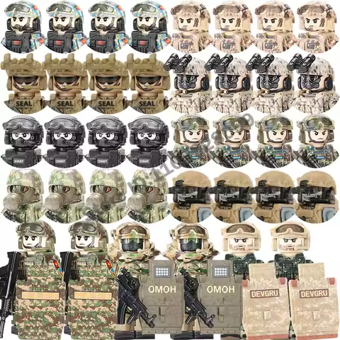 Children Toys Modern Military Army Figures Building Blocks US Germany Russia Ukraine Alpha Special F