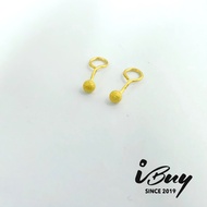 IBUY 999 Gold Sandblasted Bead Stud 细砂珠泡钉 24K (999)