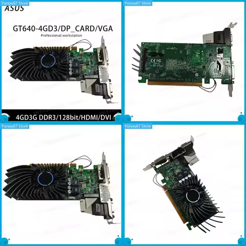 For ASUS GT640 4GD3 Graphics Card 4GB GDDR3 128bit Single Fan PCI Express 3.0 x16 VGA HDMI DP Video 