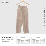 Hosofshopaholic - BITAN PANTS - Pakaian Wanita - Bawahan - Celana - Celana Panjang - Celana Katun - 