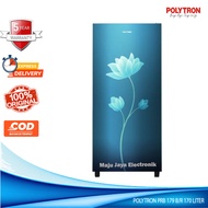 Kulkas 1 Pintu POLYTRON PRB 179 B/R 170 Liter Metal Door Semi Defrost